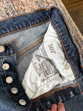 Levi's 501 High Rise Shorts Dark Wash Size 30 — Never Worn